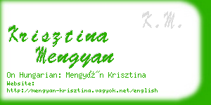 krisztina mengyan business card